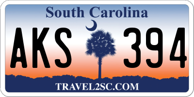 SC license plate AKS394