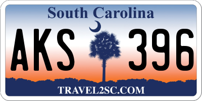 SC license plate AKS396