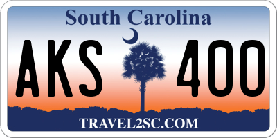 SC license plate AKS400