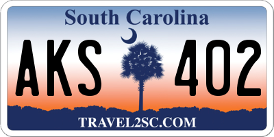 SC license plate AKS402
