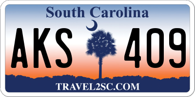 SC license plate AKS409