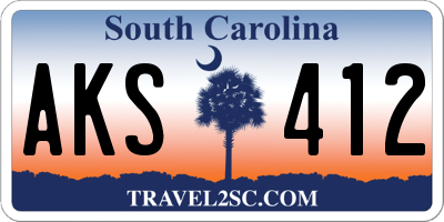 SC license plate AKS412