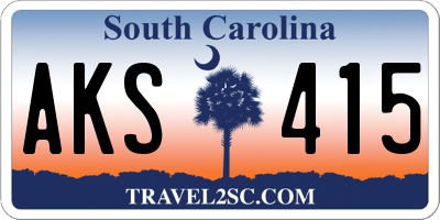 SC license plate AKS415