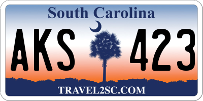 SC license plate AKS423