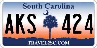 SC license plate AKS424