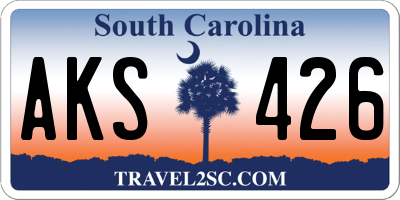 SC license plate AKS426