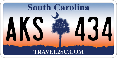 SC license plate AKS434