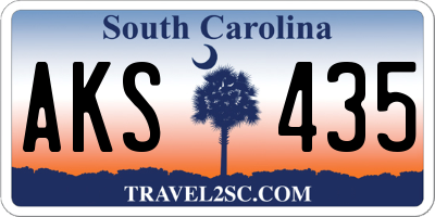SC license plate AKS435