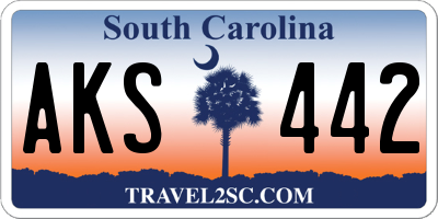 SC license plate AKS442