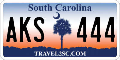 SC license plate AKS444