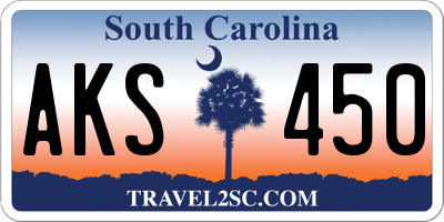 SC license plate AKS450