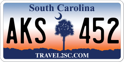 SC license plate AKS452
