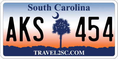 SC license plate AKS454