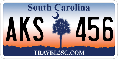 SC license plate AKS456