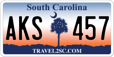 SC license plate AKS457