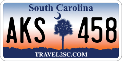 SC license plate AKS458