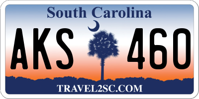 SC license plate AKS460