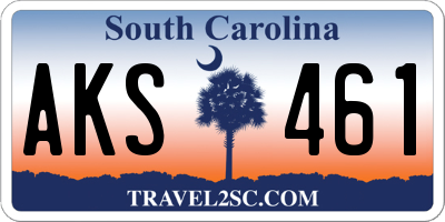 SC license plate AKS461
