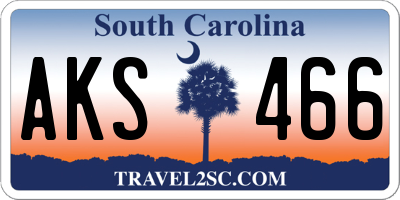 SC license plate AKS466