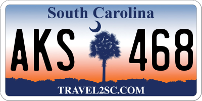 SC license plate AKS468