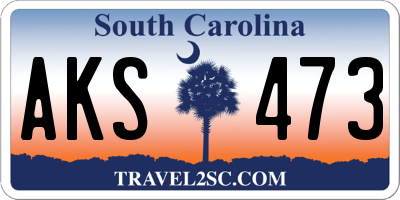 SC license plate AKS473