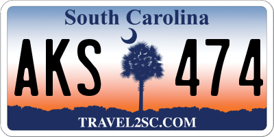 SC license plate AKS474