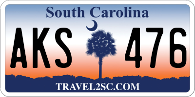 SC license plate AKS476