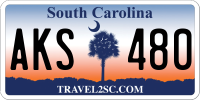 SC license plate AKS480