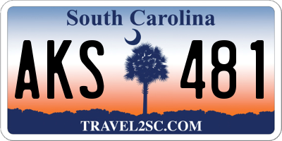 SC license plate AKS481