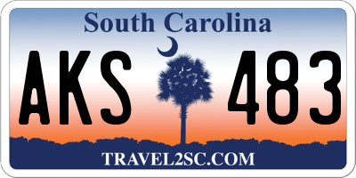 SC license plate AKS483