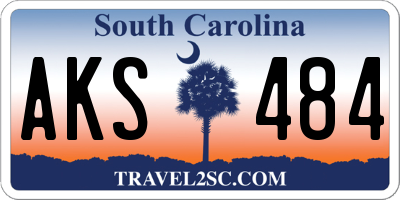 SC license plate AKS484