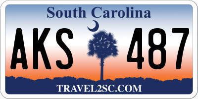 SC license plate AKS487