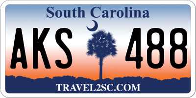 SC license plate AKS488