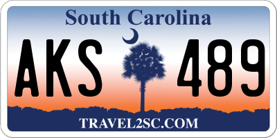 SC license plate AKS489