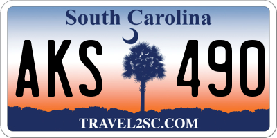 SC license plate AKS490