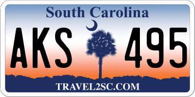 SC license plate AKS495