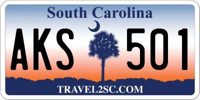SC license plate AKS501