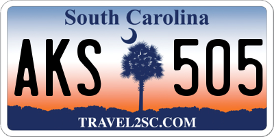 SC license plate AKS505