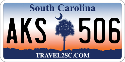 SC license plate AKS506