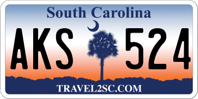 SC license plate AKS524
