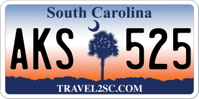 SC license plate AKS525
