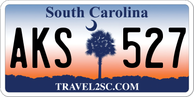 SC license plate AKS527