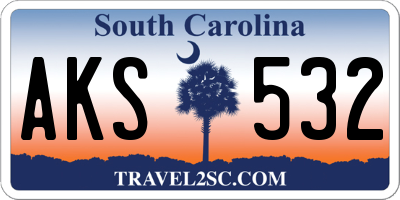 SC license plate AKS532