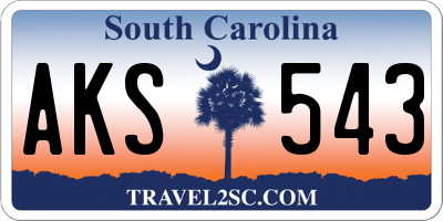 SC license plate AKS543