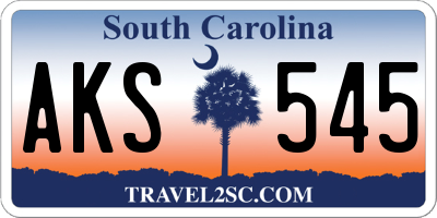 SC license plate AKS545