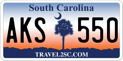 SC license plate AKS550