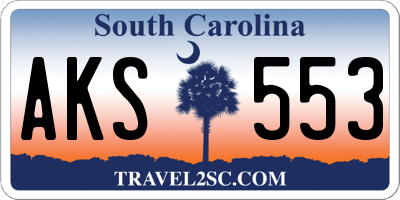 SC license plate AKS553