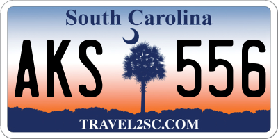 SC license plate AKS556