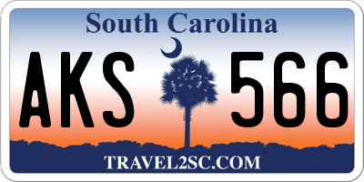 SC license plate AKS566