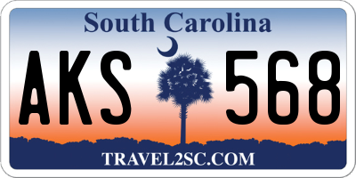 SC license plate AKS568